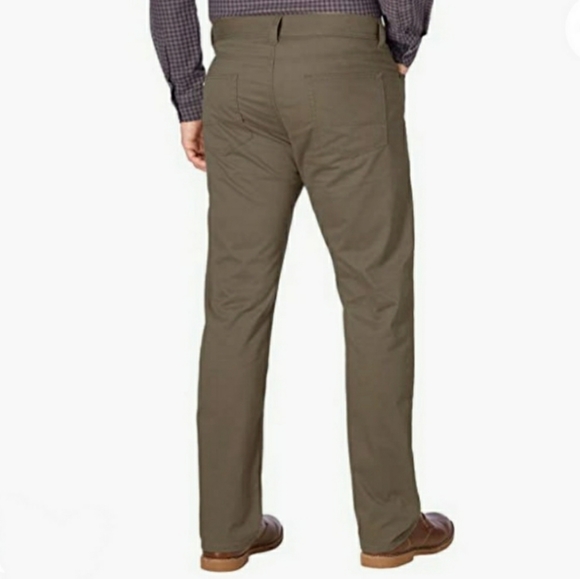 Kirkland Signature Brushed Cotton Twill Pants Men's 32x30 "Burch" (Grey/Green) - Picture 2 of 13